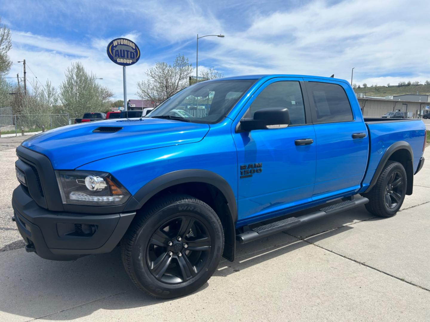 2021 Blue /Black RAM 1500 Classic Warlock (1C6RR7LGXMS) with an 3.6L V6 engine, located at 3030 CY Ave, Casper, WY, 82604, (307) 265-3830, 42.827816, -106.357483 - Photo#1